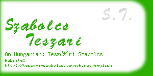 szabolcs teszari business card